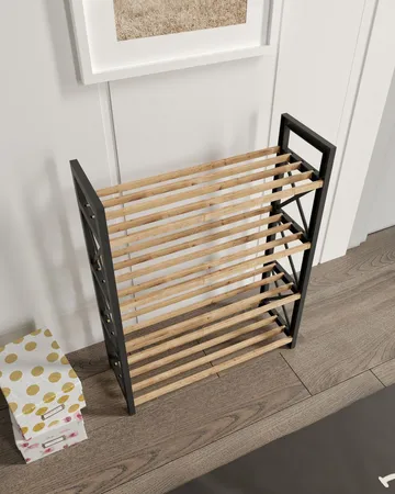 Lekora Multifunktionshylla 64 cm - Svart - Förvaring - Skoförvaring - Skohylla & skoställ