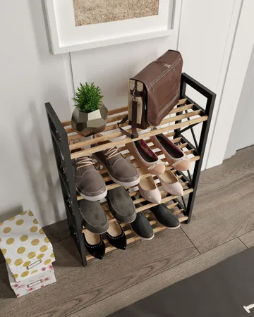 Lekora Multifunktionshylla 64 cm - Svart - Förvaring - Skoförvaring - Skohylla & skoställ