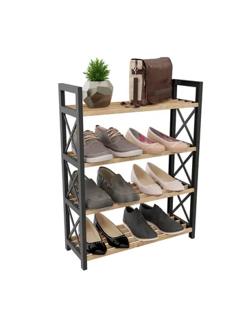 Lekora Multifunktionshylla 64 cm - Svart - Förvaring - Skoförvaring - Skohylla & skoställ