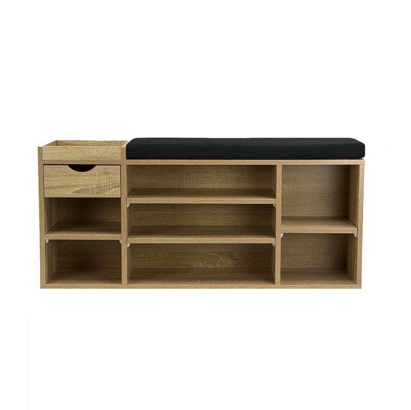 Morira Skobänk 100 cm - naturek/svart - Förvaring - Skoförvaring - Skobänk & skohylla med bänk