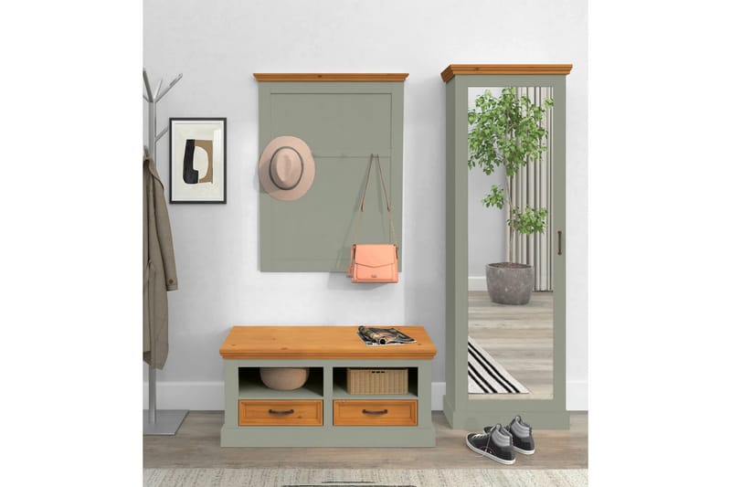 Selma Skobänk 100 cm - Grön - Förvaring - Skoförvaring - Skobänk & skohylla med bänk