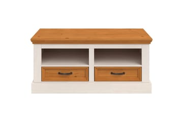 Skobänk Loft24 Selma Skobänk 100 cm Vit - Förvaring - Skoförvaring - Skobänk & skohylla med bänk