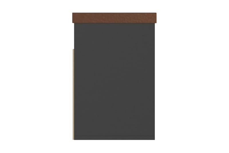 Skobänk med dyna grå 80x30x47 cm spånskiva - Grå - Skobänk & skohylla med bänk - Hallförvaring
