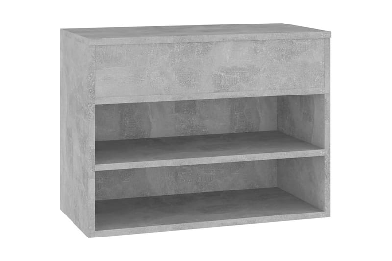 Skobänk betonggrå 60x30x45 cm spånskiva - Betonggrå - Skobänk & skohylla med bänk - Hallförvaring