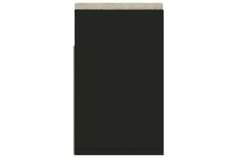 Skobänk med dyna svart 104x30x49 cm spånskiva - Svart - Skobänk & skohylla med bänk - Hallförvaring