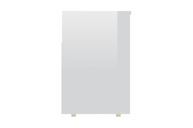 Skobänk vit högglans 105x30x45 cm spånskiva - Vit högglans - Hallförvaring - Skobänk & skohylla med bänk