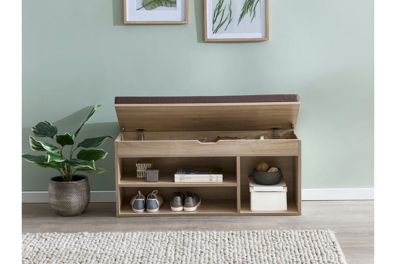 Skohylla Lisetta 104x32 cm - Trä|natur - Förvaring - Skoförvaring - Skohylla & skoställ