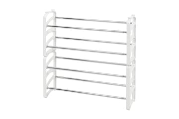 Skoställ Peppe 62/110 cm - Vit|Krom - Förvaring - Skoförvaring - Skohylla & skoställ