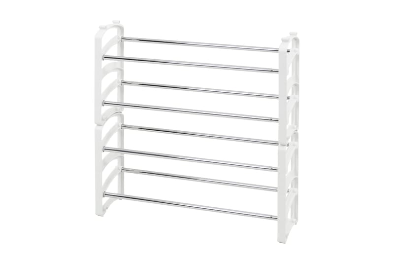 Skoställ Peppe 62/110 cm - Vit|Krom - Förvaring - Skoförvaring - Skohylla & skoställ