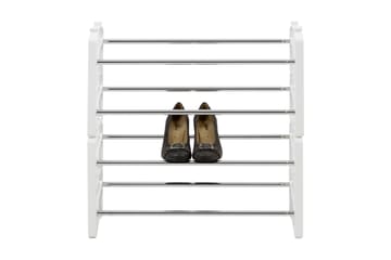 Skoställ Peppe 62/110 cm - Vit|Krom - Förvaring - Skoförvaring - Skohylla & skoställ