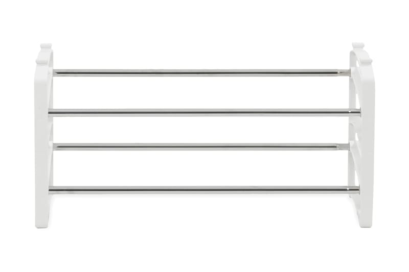 Skoställ Peppe 62/110 cm - Vit|Krom - Förvaring - Skoförvaring - Skohylla & skoställ