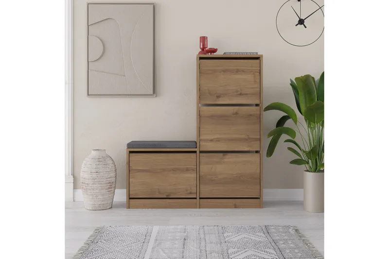 Dude Skoskåp 105 cm - Beige - Förvaring - Skoförvaring - Skoskåp