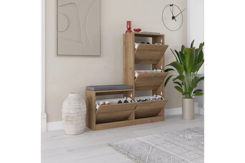 Dude Skoskåp 105 cm - Beige - Förvaring - Skoförvaring - Skoskåp