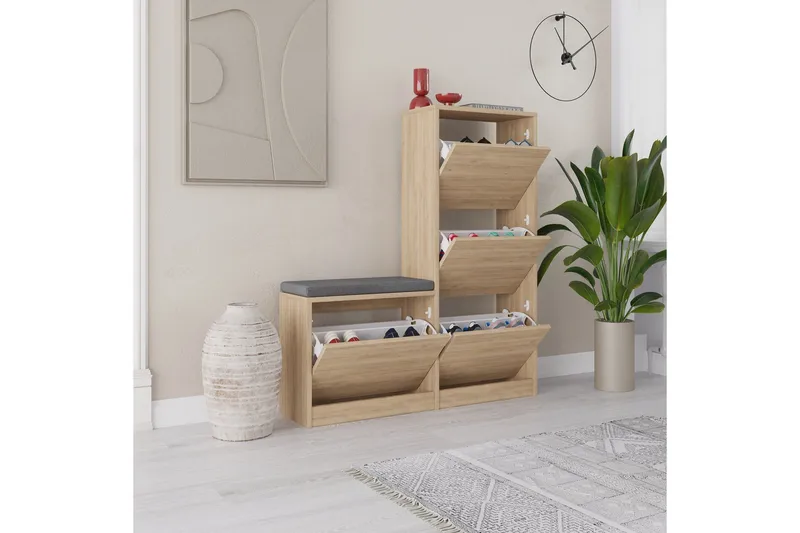 Dude Skoskåp 105 cm - Ek - Förvaring - Skoförvaring - Skoskåp