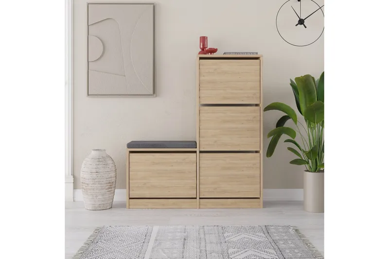 Dude Skoskåp 105 cm - Ek - Förvaring - Skoförvaring - Skoskåp