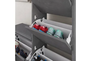 Dude Skoskåp 105 cm - Grå - Förvaring - Skoförvaring - Skoskåp