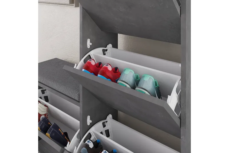 Dude Skoskåp 105 cm - Grå - Förvaring - Skoförvaring - Skoskåp