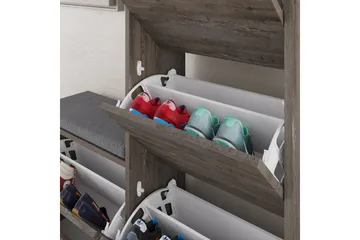 Dude Skoskåp 105 cm - Mörkbrun - Förvaring - Skoförvaring - Skoskåp