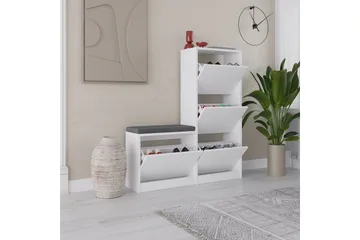 Dude Skoskåp 105 cm - Vit - Förvaring - Skoförvaring - Skoskåp