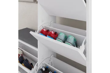 Dude Skoskåp 105 cm - Vit - Förvaring - Skoförvaring - Skoskåp