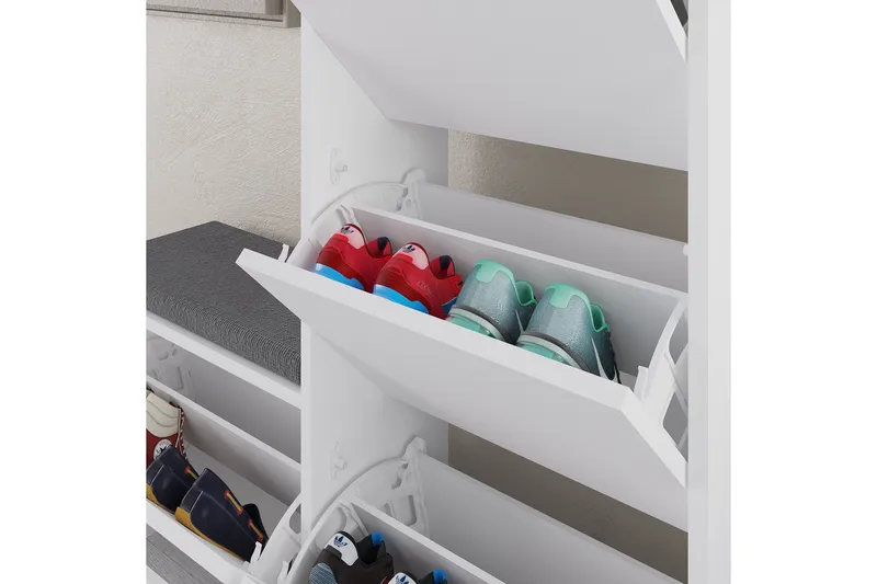 Dude Skoskåp 105 cm - Vit - Förvaring - Skoförvaring - Skoskåp