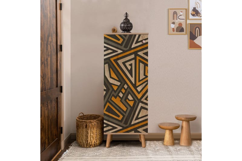 Gelsgan Skoskåp 50 cm - Gul - Förvaring - Skoförvaring - Skoskåp