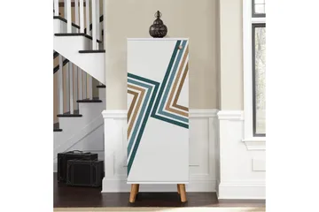 Gelsgan Skoskåp 50 cm - Vit/Blå - Förvaring - Skoförvaring - Skoskåp