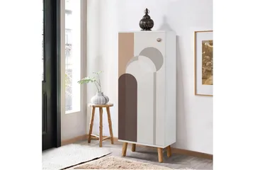 Gelsgan Skoskåp 50 cm - Vit/Brun - Förvaring - Skoförvaring - Skoskåp