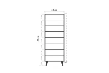 Gelsgan Skoskåp 50 cm - Vit/Brun - Förvaring - Skoförvaring - Skoskåp