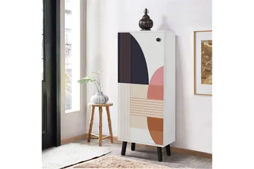 Gelsgan Skoskåp 50 cm - Vit/Svart - Förvaring - Skoförvaring - Skoskåp