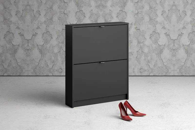 Shoey Skoskåp 2 Fack - Svart - Förvaring - Skoförvaring - Skoskåp