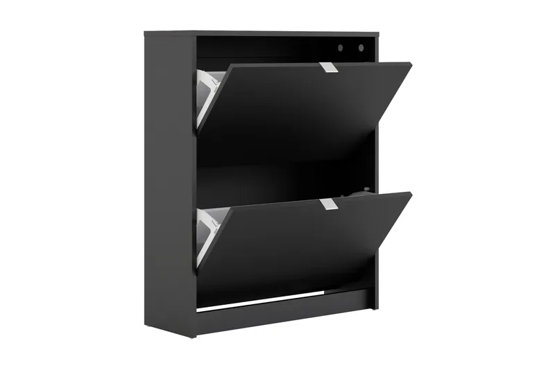 Shoey Skoskåp 2 Fack - Svart - F örvaring - Skoförvaring - Skoskåp