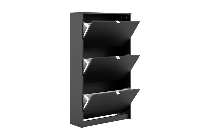 Shoey Skoskåp 3 Fack - Svart - Förvaring - Skoförvaring - Skoskåp