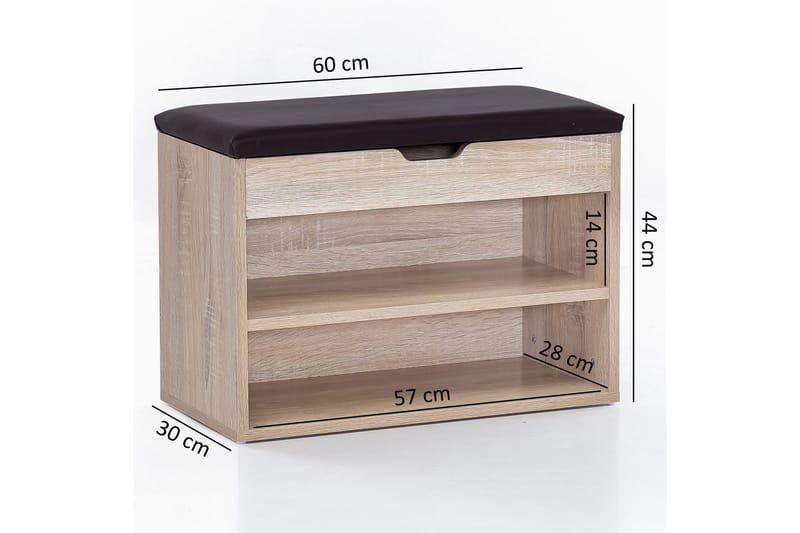 Skohylla Valoris 60x30 cm - Trä|natur - Förvaring - Skoförvaring - Skoskåp