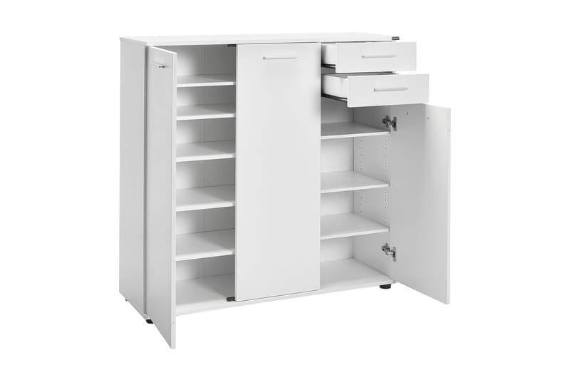Skoskåp 108x108 cm - Vit - Förvaring - Skoförvaring - Skoskåp