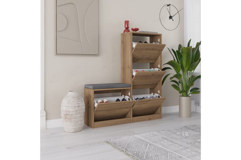 Skoskåp Dude 105 cm - Beige - Förvaring - Skoförvaring - Skoskåp