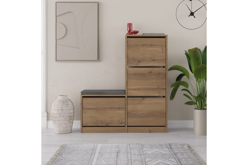 Skoskåp Dude 105 cm - Beige - Förvaring - Skoförvaring - Skoskåp