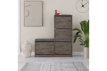 Skoskåp Dude 105 cm - Mörkbrun - Förvaring - Skoförvaring - Skoskåp