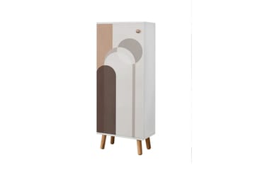 Skoskåp Igrario 50 cm - Vit/Brun - Förvaring - Skoförvaring - Skoskåp