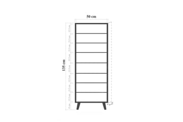 Skoskåp Igrario 50 cm - Vit/Svart - Förvaring - Skoförvaring - Skoskåp