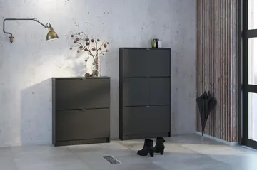 Skoskåp Malwine 3 Fack - Svart - Förvaring - Skoförvaring - Skoskåp