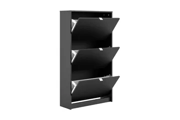 Skoskåp Malwine 3 Fack - Svart - Förvaring - Skoförvaring - Skoskåp