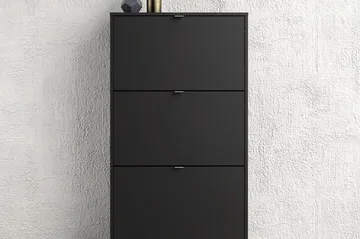 Skoskåp Malwine 3 Fack - Svart - Förvaring - Skoförvaring - Skoskåp