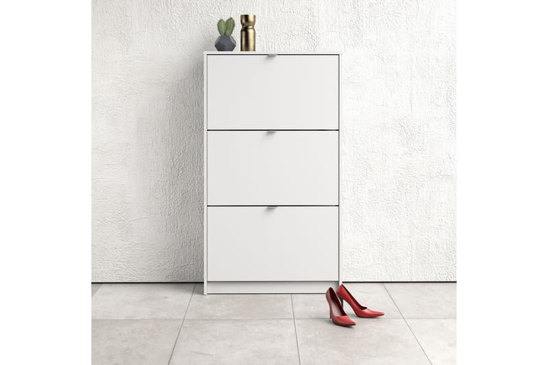 Skoskåp Malwine 3 Fack - Vit - Förvaring - Skoförvaring - Skoskåp