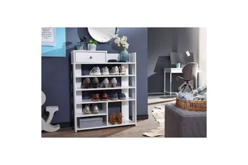 Skoskåp Wohnling Folierad spånskiva öppet rack 1 låda - Förvaring - Skoförvaring - Skohylla & skoställ