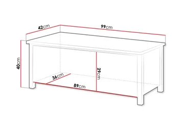 Storys Skobänk 99 cm - Vit - Förvaring - Skoförvaring - Skobänk & skohylla med bänk