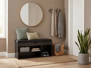 Ulvena Skobänk med sits 104x51x32 cm - svart - Förvaring - Skoförvaring - Skobänk & skohylla med bänk
