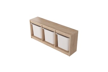Alvora Förvaringslådor 132,3 cm - Natur/Vit - Förvaring - Småförvaring - Förvaringslåda