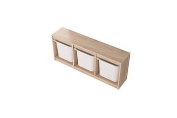 Alvora Förvaringslådor 132,3 cm - Natur/Vit - Förvaring - Småförvaring - Förvaringslåda