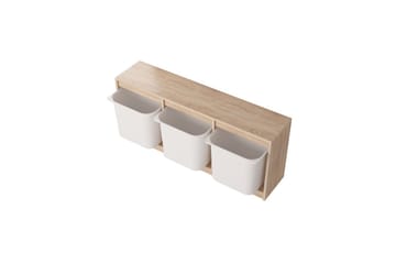 Alvora Förvaringslådor 132,3 cm - Natur/Vit - Förvaring - Småförvaring - Förvaringslåda
